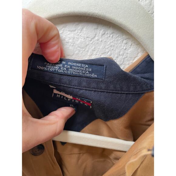 NWOT Vintage Tommy Hilfiger Solid Brown Button Down Shirt Classic Preppy SZ XL - Picture 4 of 4